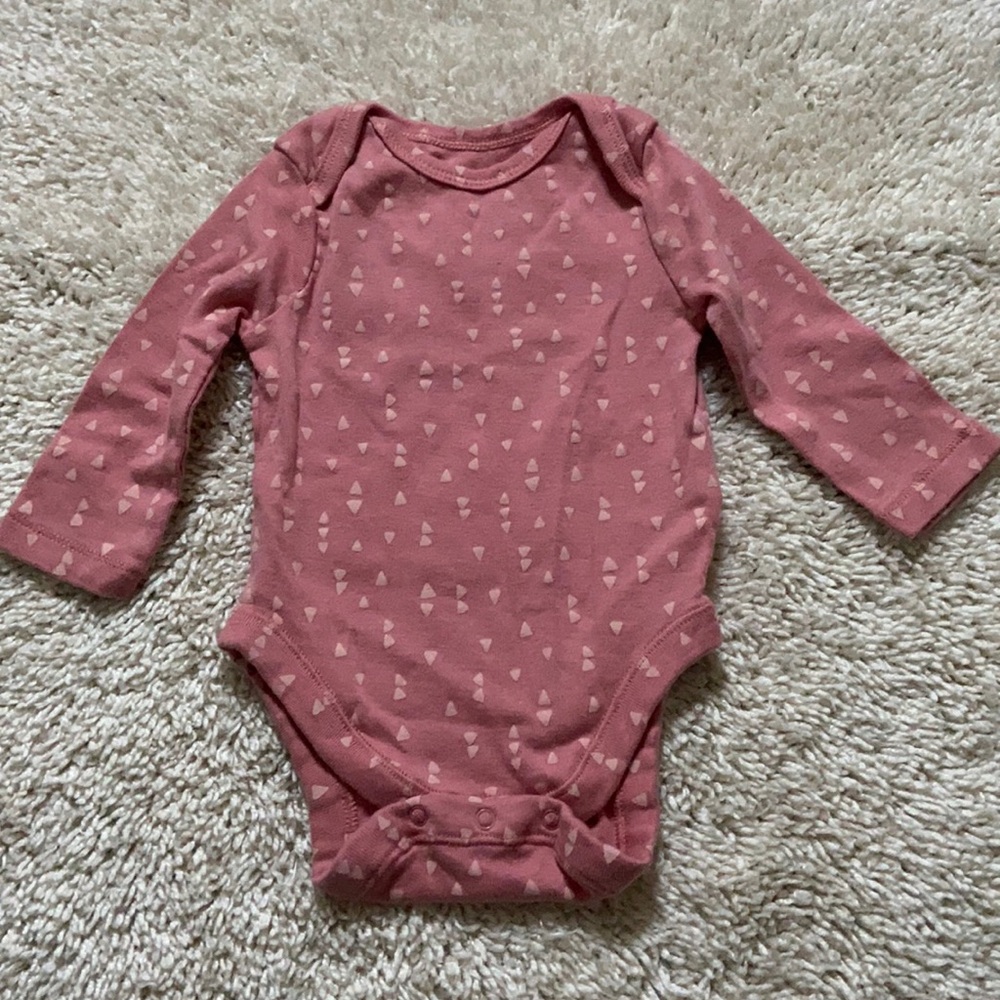0-3 Months Infant Baby Girl Printed Bodysuit